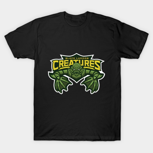 Black Lagoon Creatures T-Shirt by JoeySuplex803